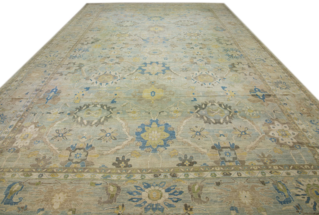 Modern Sultanabad Wool Rug 19 X 31