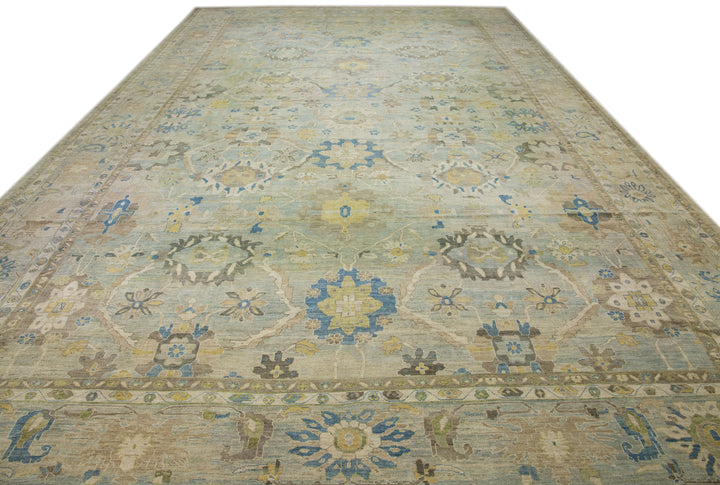 Modern Sultanabad Wool Rug 19 X 31