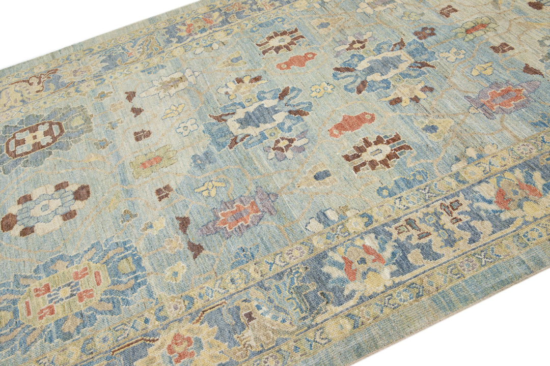 Modern Sultanabad Wool Runner 6 X 19