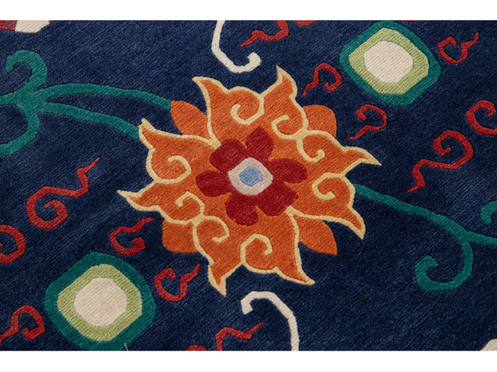 Vintage Peking Chinese Wool Rug 3 X 8