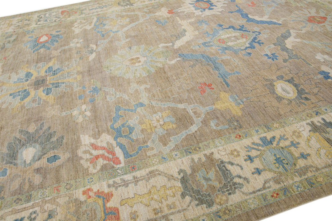 Modern Sultanabad Wool Rug 10 X 14