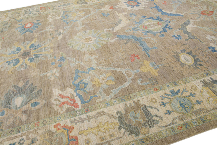 Modern Sultanabad Wool Rug 10 X 14