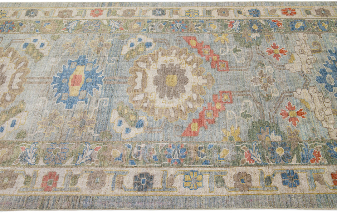 Modern Sultanabad Wool Runner 4 X 21