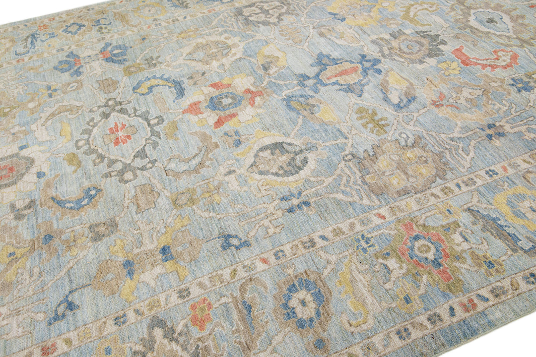 Modern Sultanabad Wool Rug 9 X 12