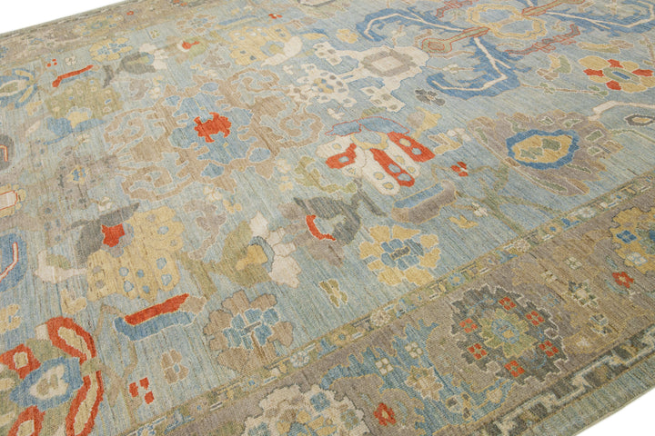Modern Sultanabad Wool Rug 11 X 15