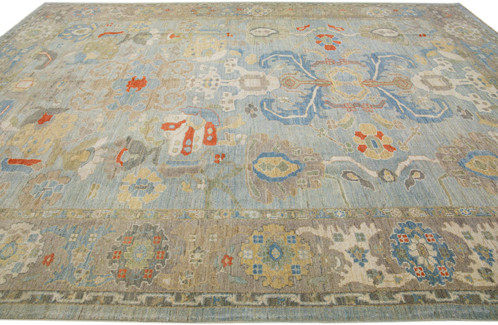 Modern Sultanabad Wool Rug 11 X 15