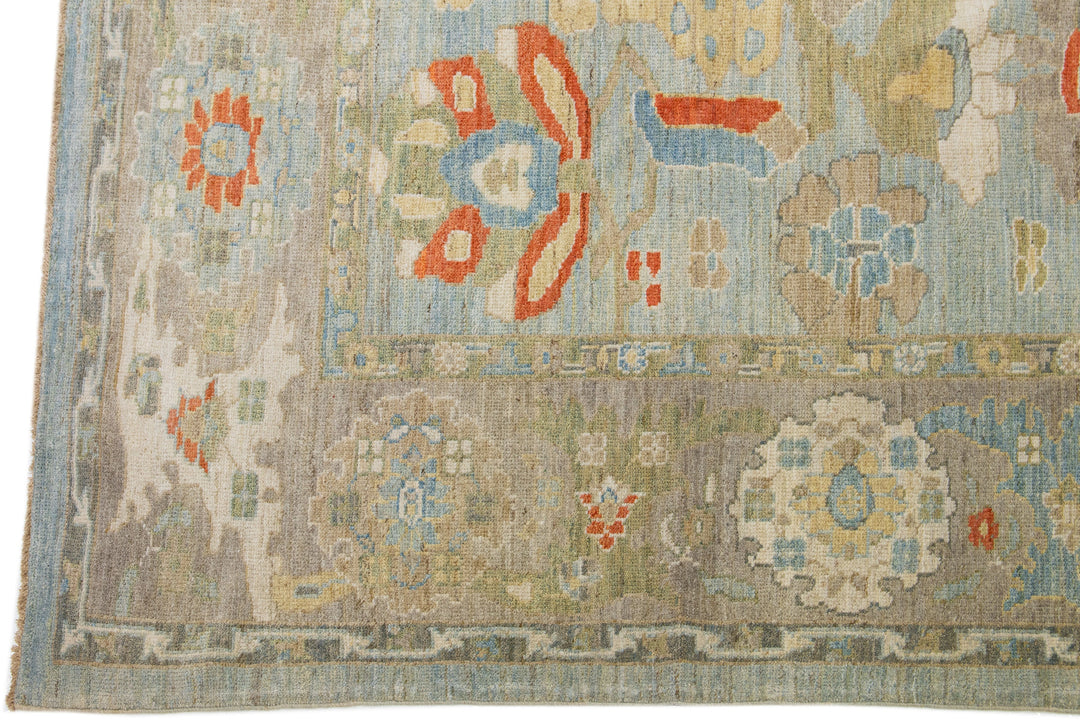 Modern Sultanabad Wool Rug 11 X 15