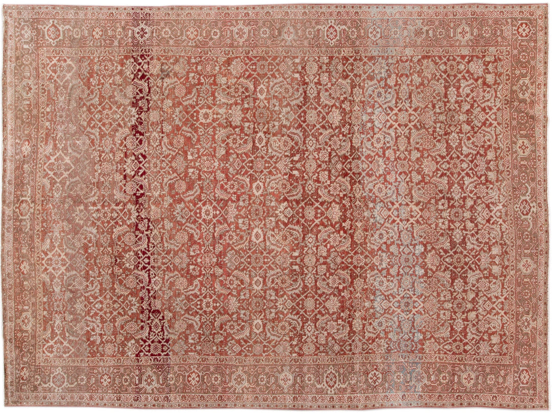 Antique Mahal Wool Rug 9 X 13