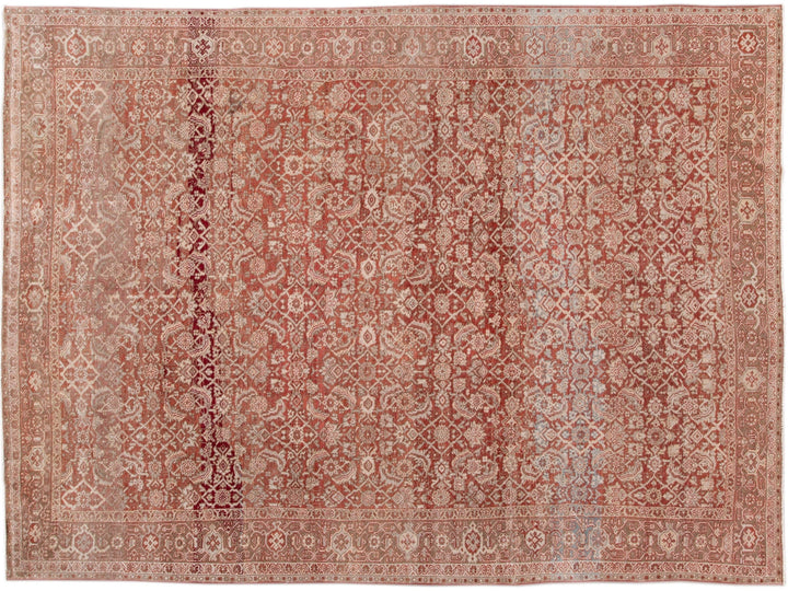 Antique Mahal Wool Rug 9 X 13