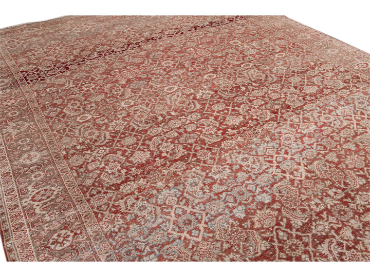 Antique Mahal Wool Rug 9 X 13
