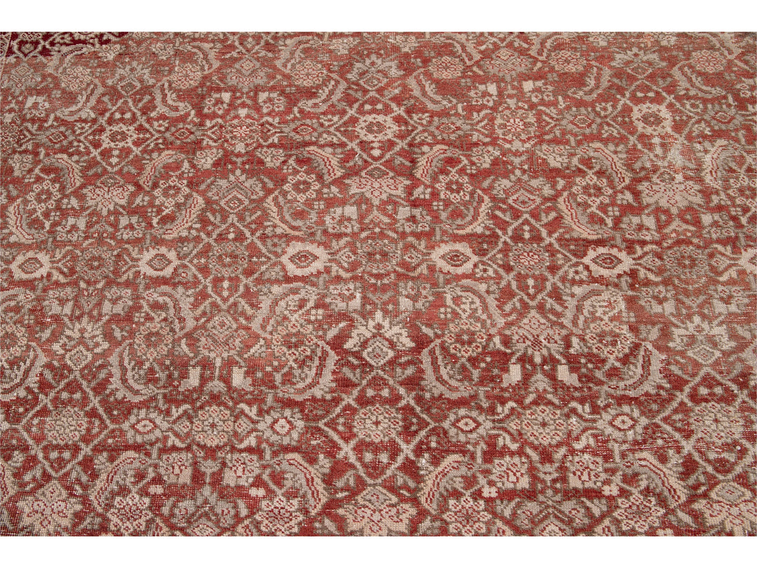 Antique Mahal Wool Rug 9 X 13