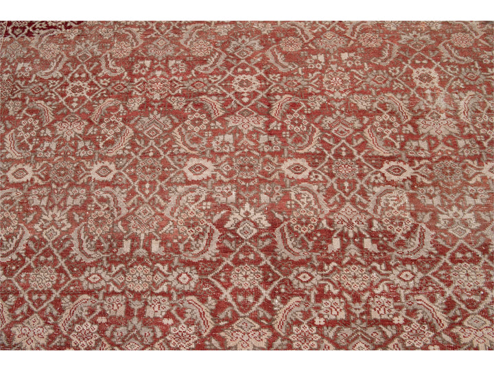 Antique Mahal Wool Rug 9 X 13