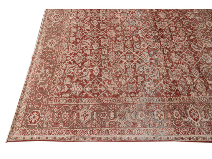 Antique Mahal Wool Rug 9 X 13