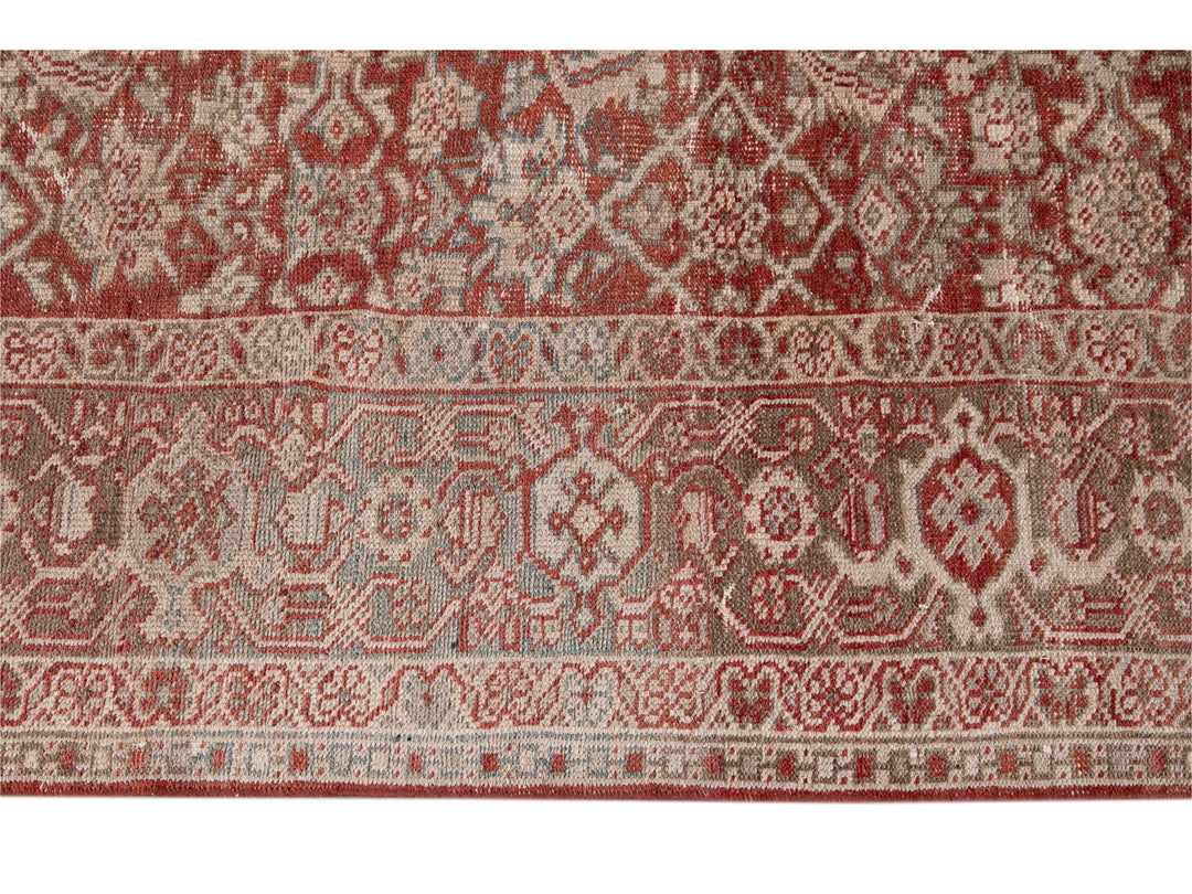 Antique Mahal Wool Rug 9 X 13
