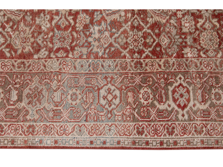 Antique Mahal Wool Rug 9 X 13