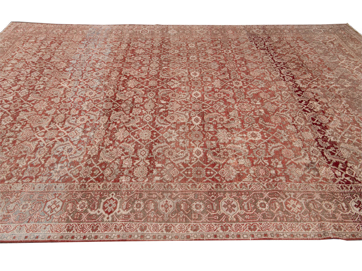 Antique Mahal Wool Rug 9 X 13