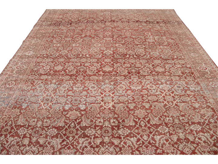 Antique Mahal Wool Rug 9 X 13