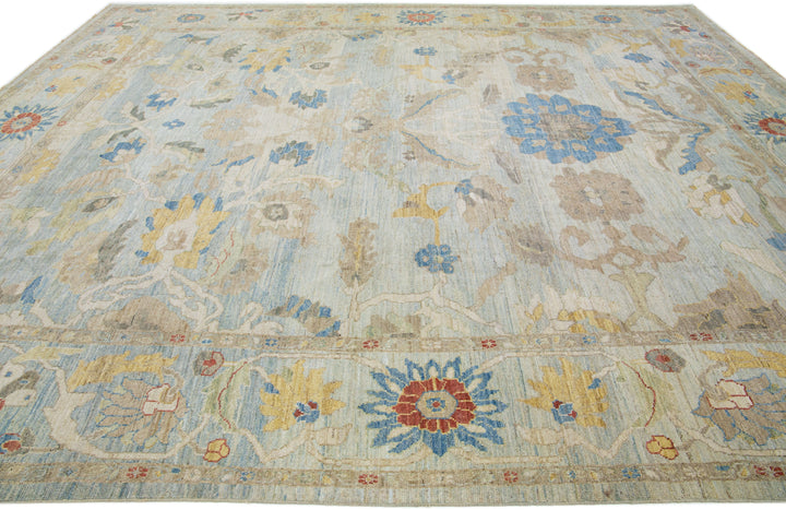 Modern Sultanabad Wool Rug 13 X 18