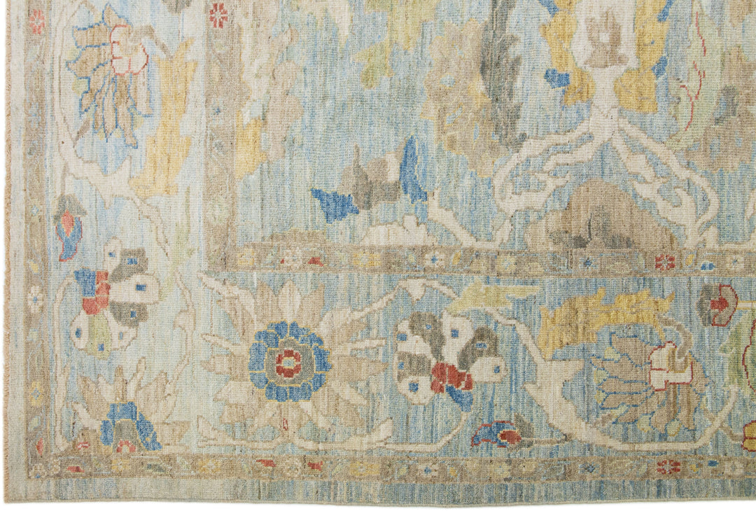Modern Sultanabad Wool Rug 13 X 18