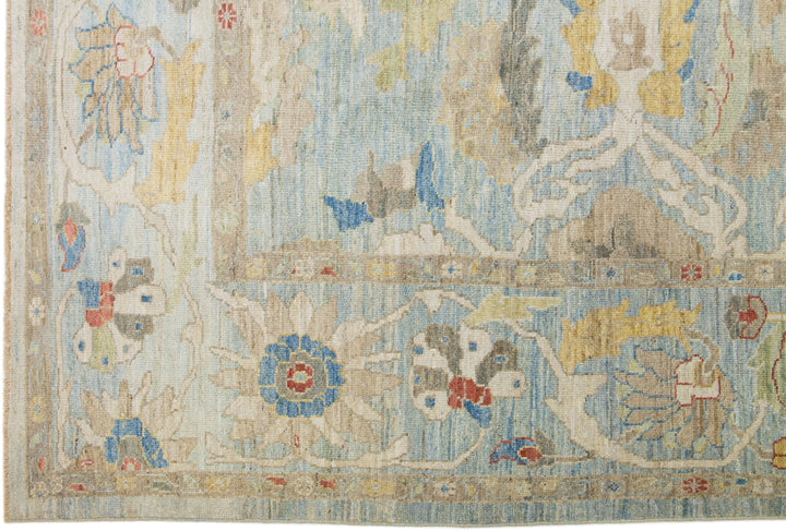 Modern Sultanabad Wool Rug 13 X 18
