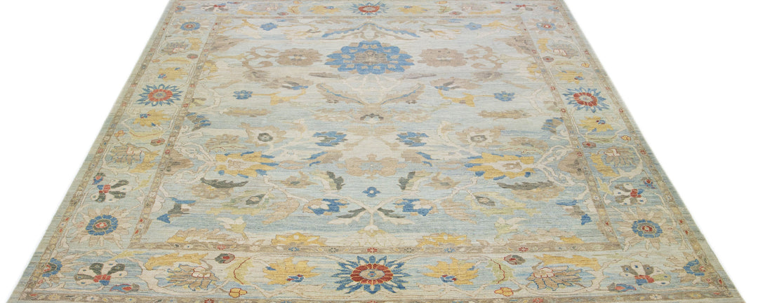 Modern Sultanabad Wool Rug 13 X 18