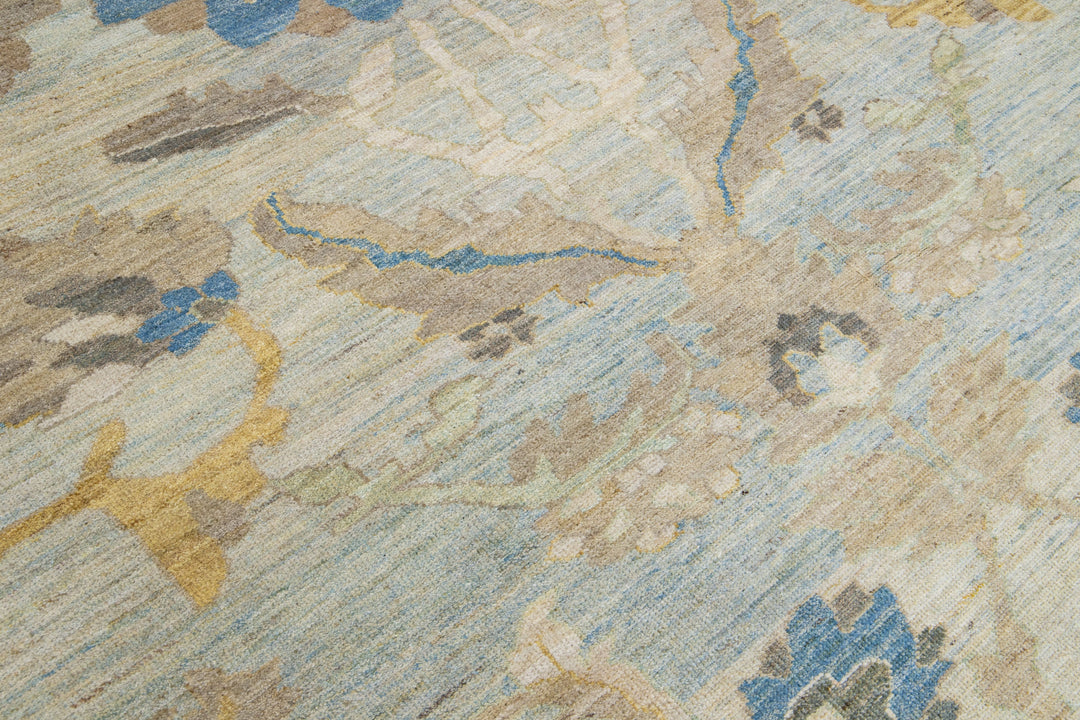 Modern Sultanabad Wool Rug 13 X 18