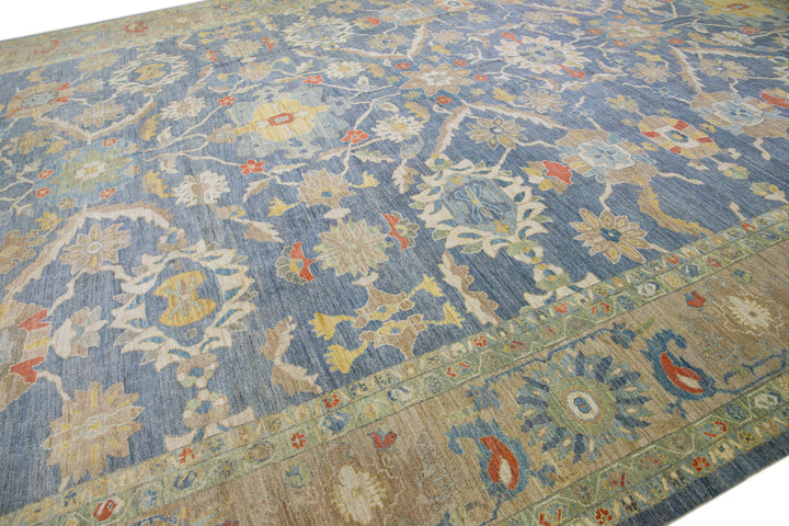 Modern Sultanabad Wool Rug 16 X 23
