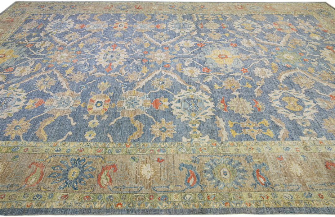 Modern Sultanabad Wool Rug 16 X 23