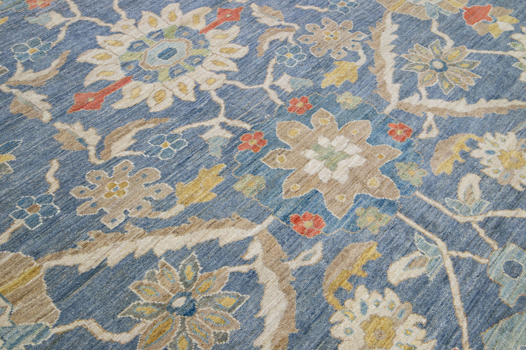 Modern Sultanabad Wool Rug 16 X 23
