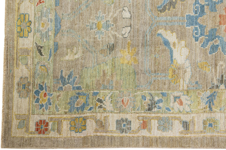 Modern Sultanabad Wool Runner 4 X 23