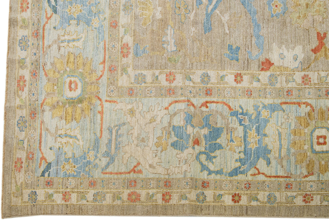 Modern Sultanabad Wool Rug 15 X 19