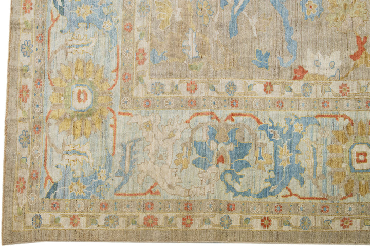 Modern Sultanabad Wool Rug 15 X 19
