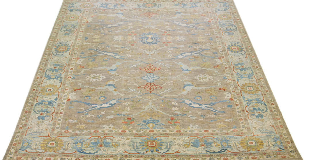 Modern Sultanabad Wool Rug 15 X 19