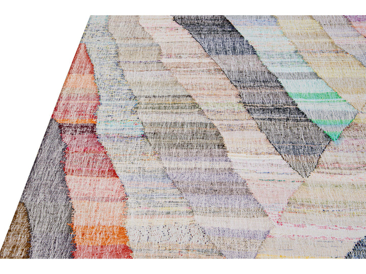Vintage Kilim Wool Rug 9 X 14