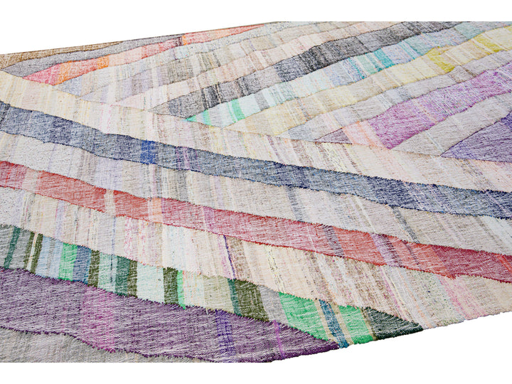 Vintage Kilim Wool Rug 9 X 14