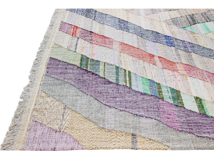 Vintage Kilim Wool Rug 9 X 14