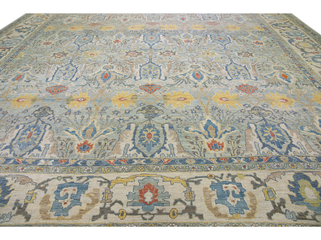 Modern Sultanabad Wool Rug 20 X 23
