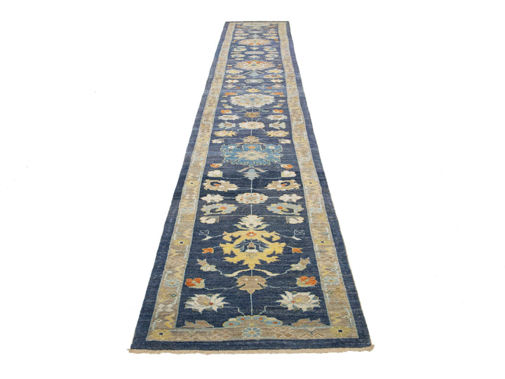 Modern Sultanabad Wool Runner 3 X 19