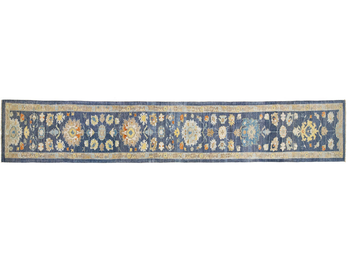 Modern Sultanabad Wool Runner 3 X 19