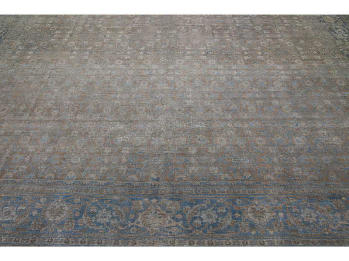 Antique Tabriz Wool Rug 12 X 15