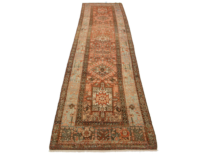 Antique Heriz Wool Runner 3 X 14