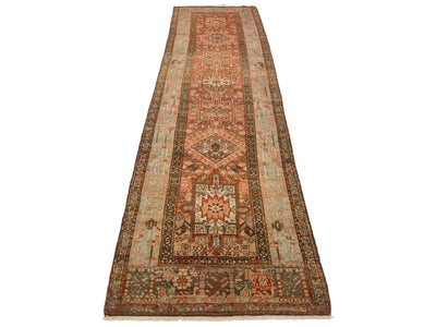 Antique Heriz Wool Runner 3 X 14