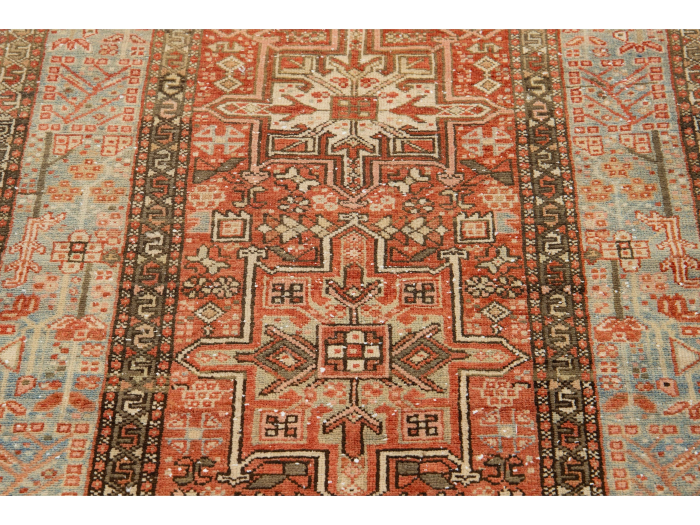 Antique Heriz Wool Runner 3 X 14