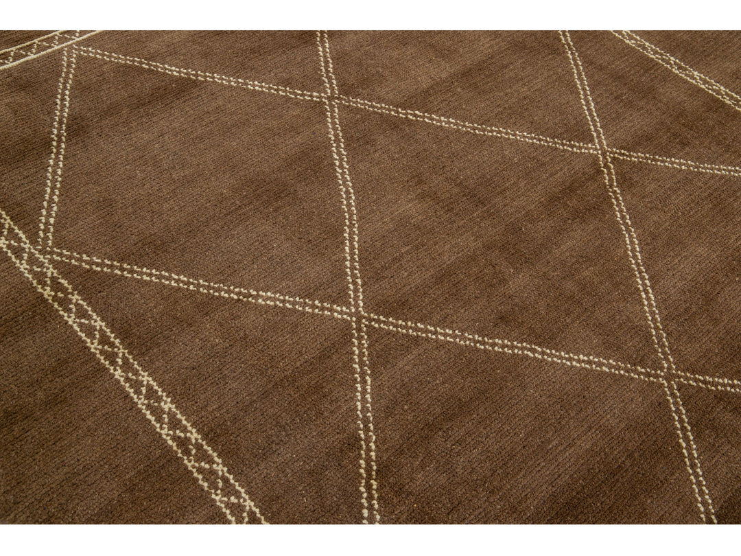 Modern Moroccan Wool Rug 7 X 8