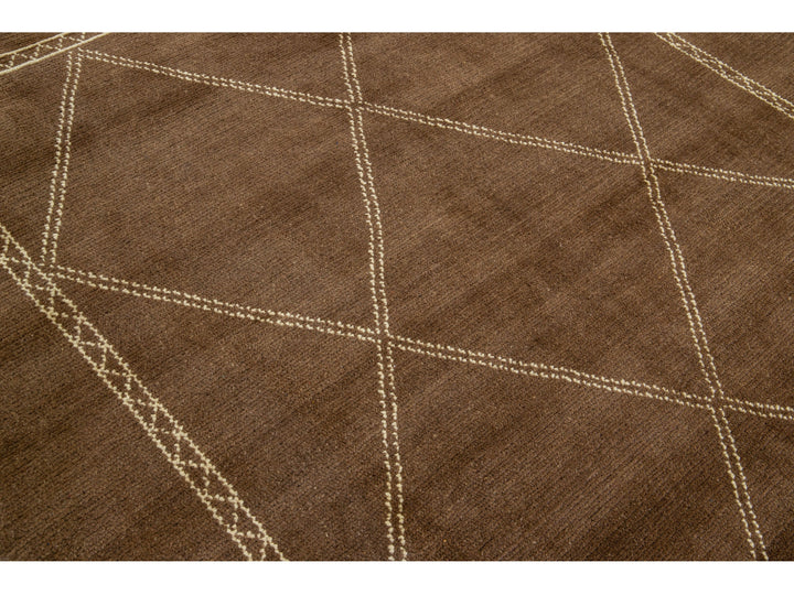 Modern Moroccan Wool Rug 7 X 8