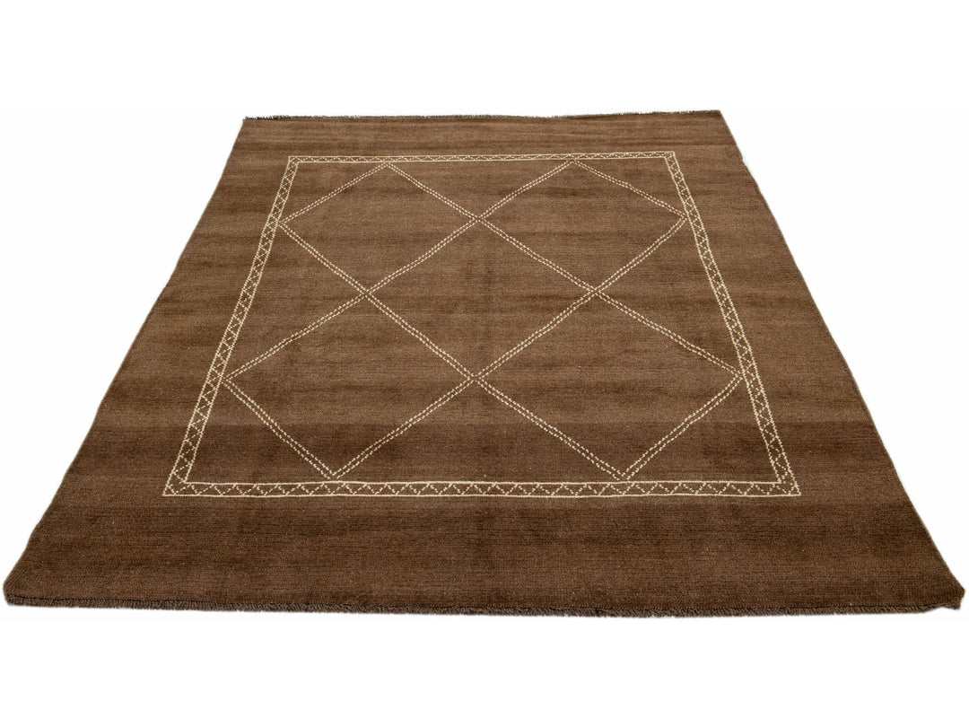Modern Moroccan Wool Rug 7 X 8