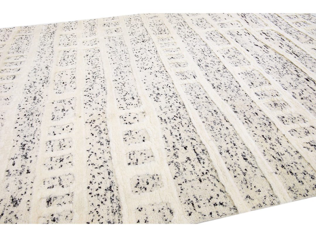Modern Moroccan Wool Rug 10 X 14