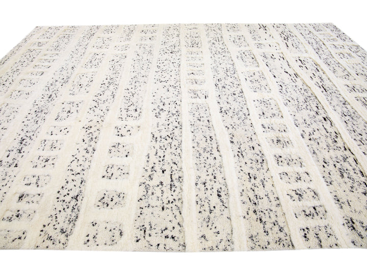 Modern Moroccan Wool Rug 10 X 14