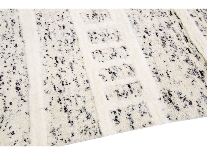 Modern Moroccan Wool Rug 10 X 14