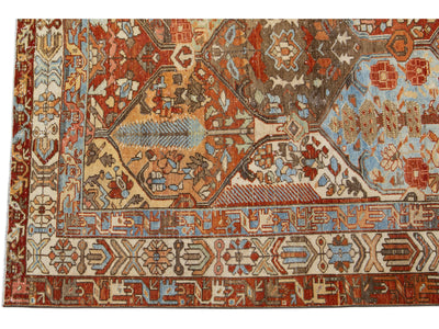 Antique Bakhtiari Wool Rug 7 X 10